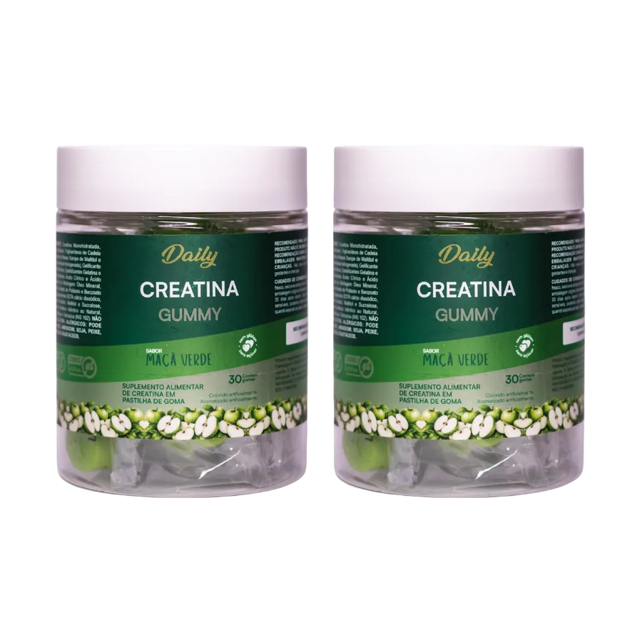 Combo 2 unidades Daily Creatina Gummy Maçã Verde 210g