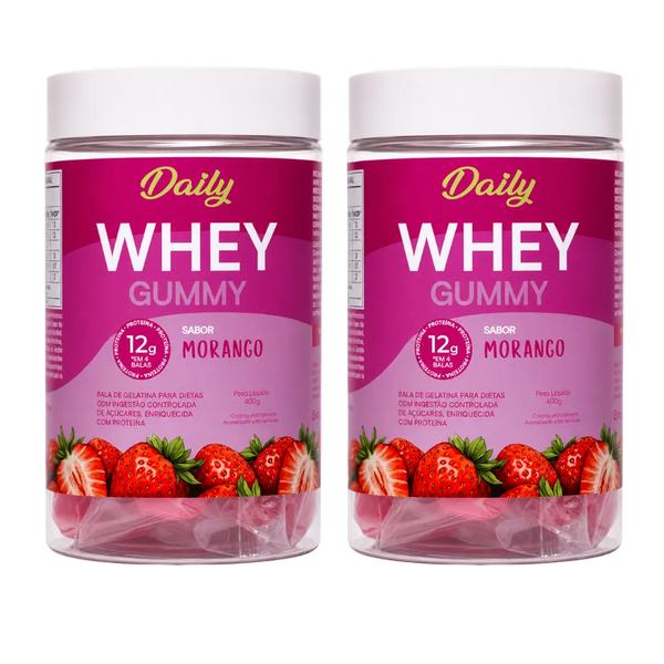 Combo 2 unidades Daily Whey Gummy Morango 400g