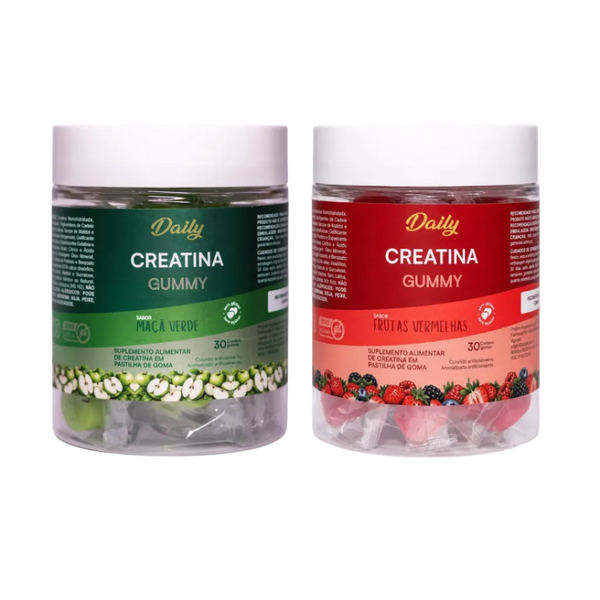 Combo 1 unidade Daily Creatina Gummy Maçã Verde 210g +