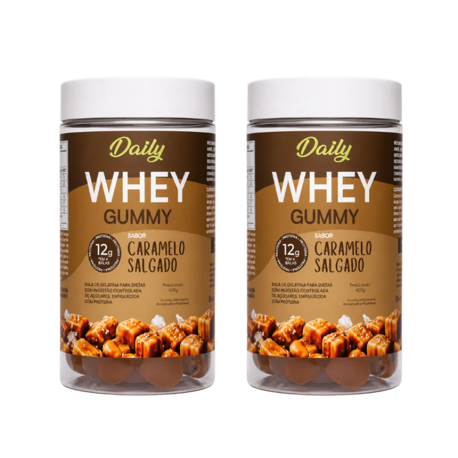Combo 2 unidades Daily Whey Goma Caramelo Salgado 400g