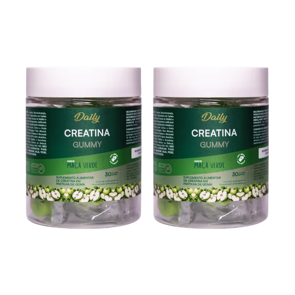 Combo 2 unidades Daily Creatina Gummy Maçã Verde 210g