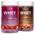 Combo 1 unidade Daily Whey Goma Caramelo Salgado 400g + 1 unidade Daily Whey Goma Morango 400g