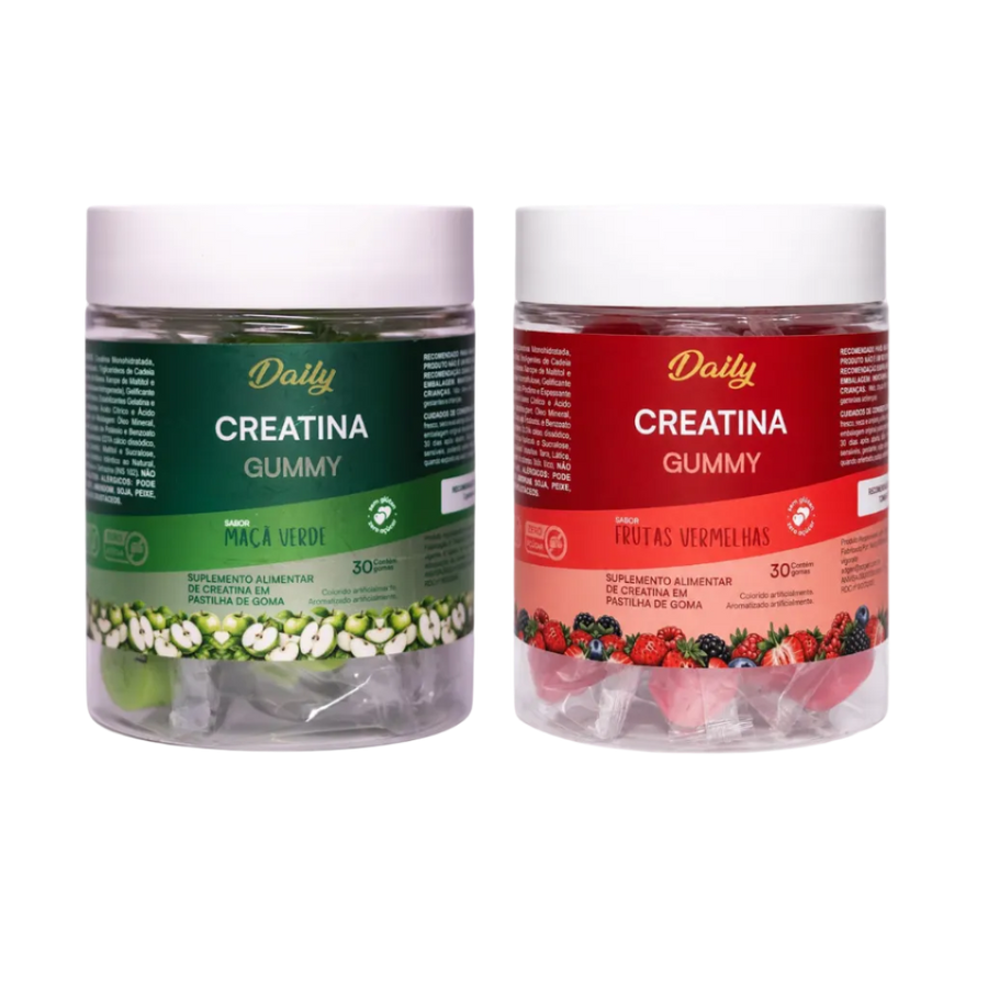 Combo 1 unidade Daily Creatina Gummy Maçã Verde 210g +